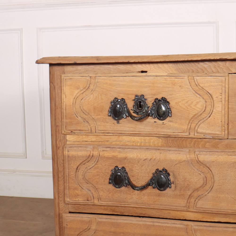 French Bleached Oak Serpentine Commode View II