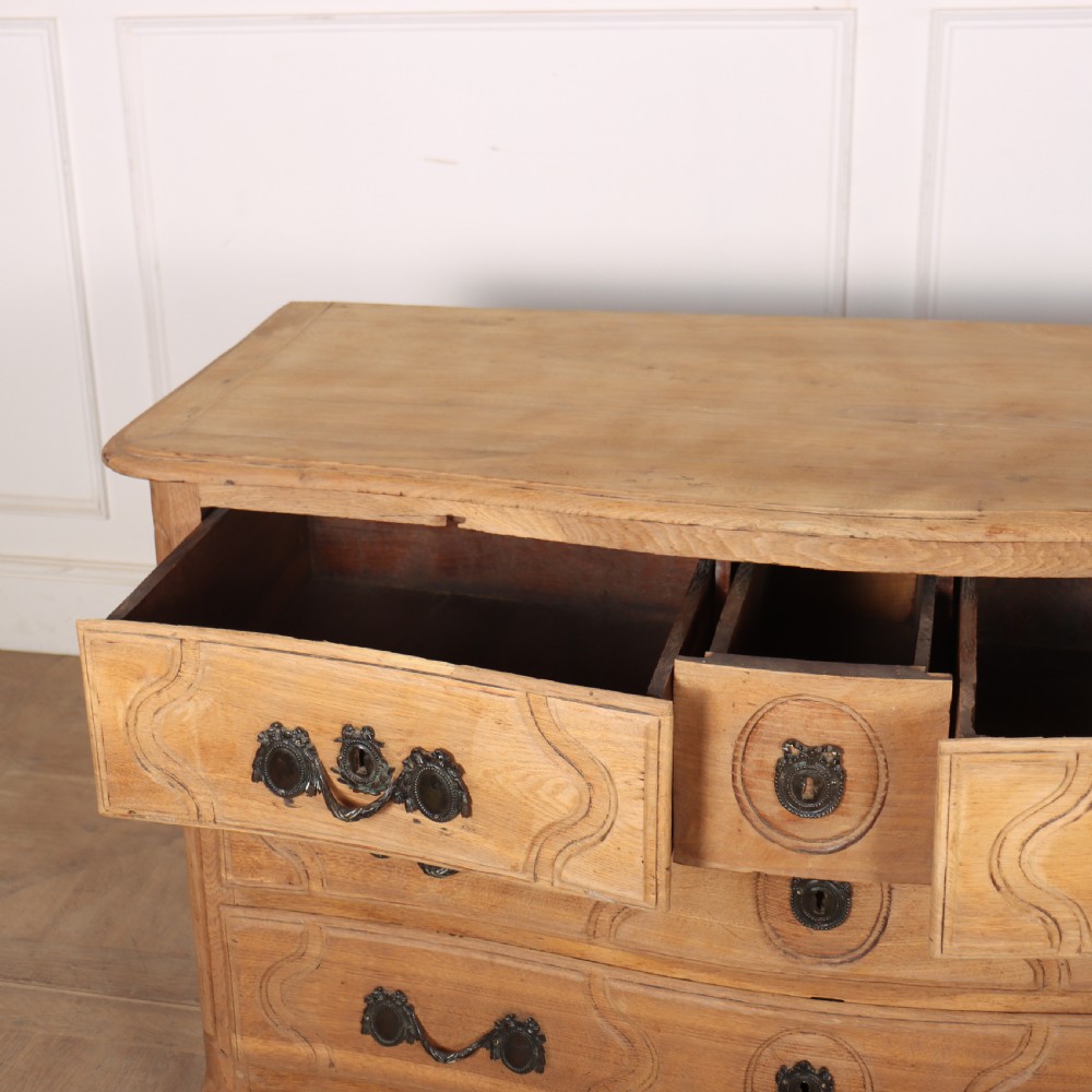 French Bleached Oak Serpentine Commode View VIII