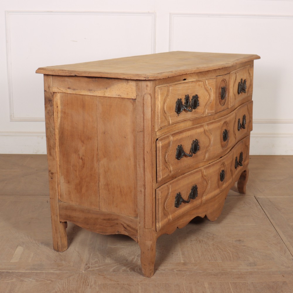 French Bleached Oak Serpentine Commode View X