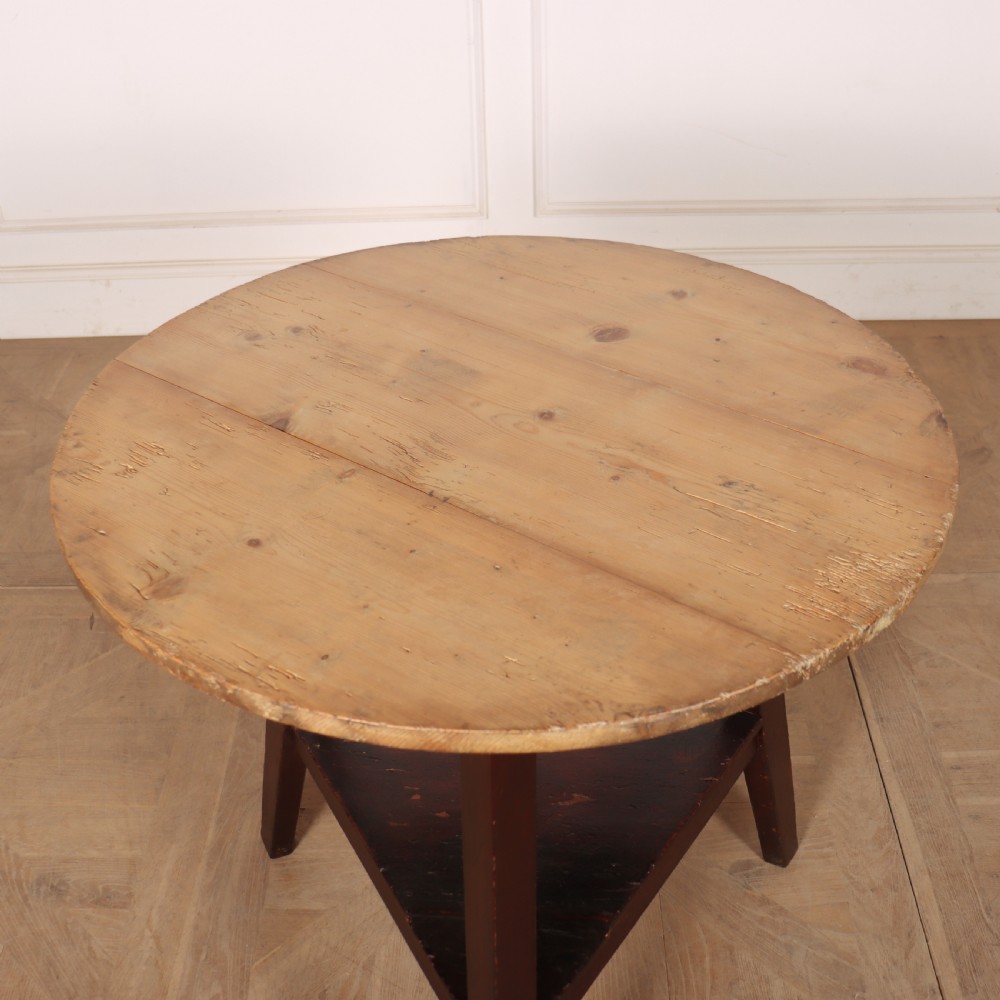 Antique Pine Cricket Table View VI