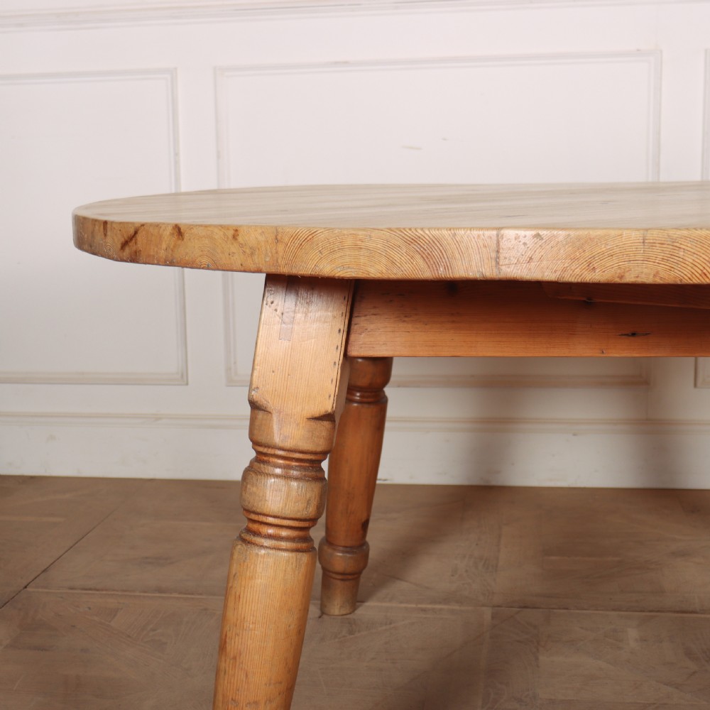19th Century Circular Pine Dining Table View II