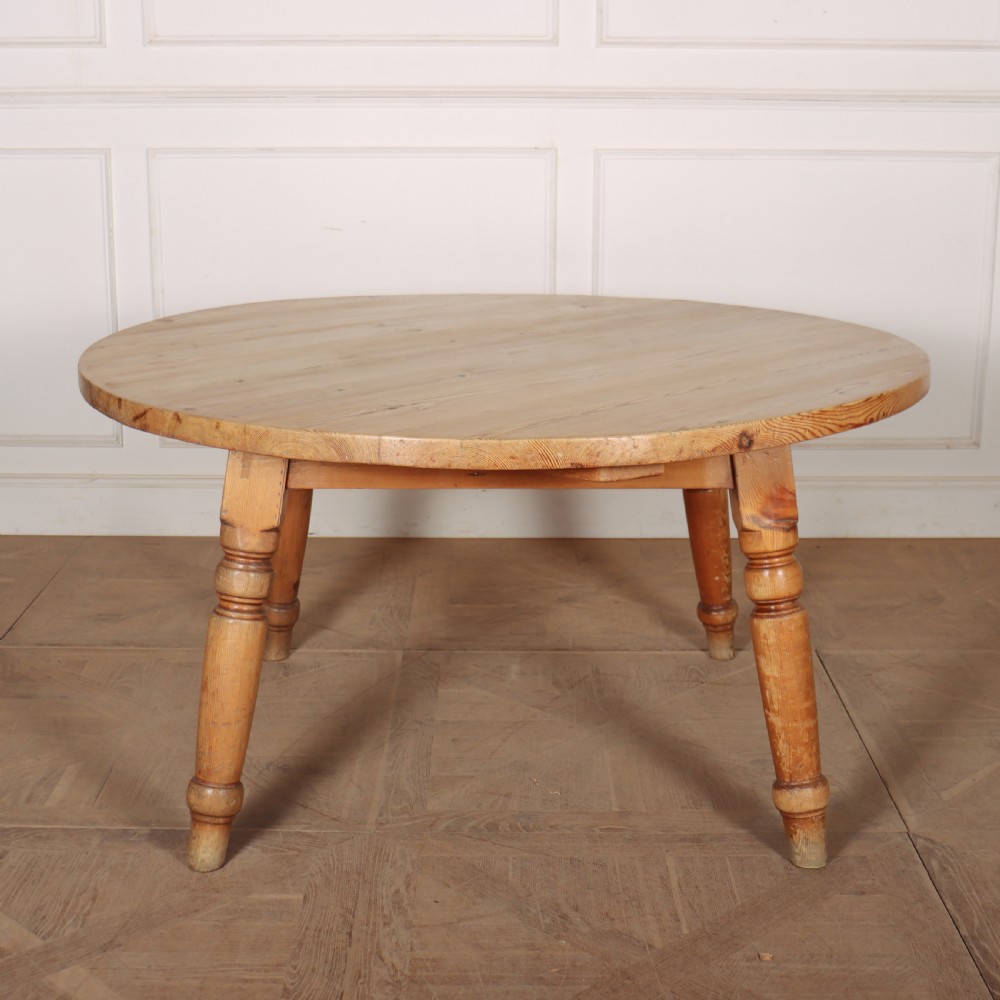 19th Century Circular Pine Dining Table