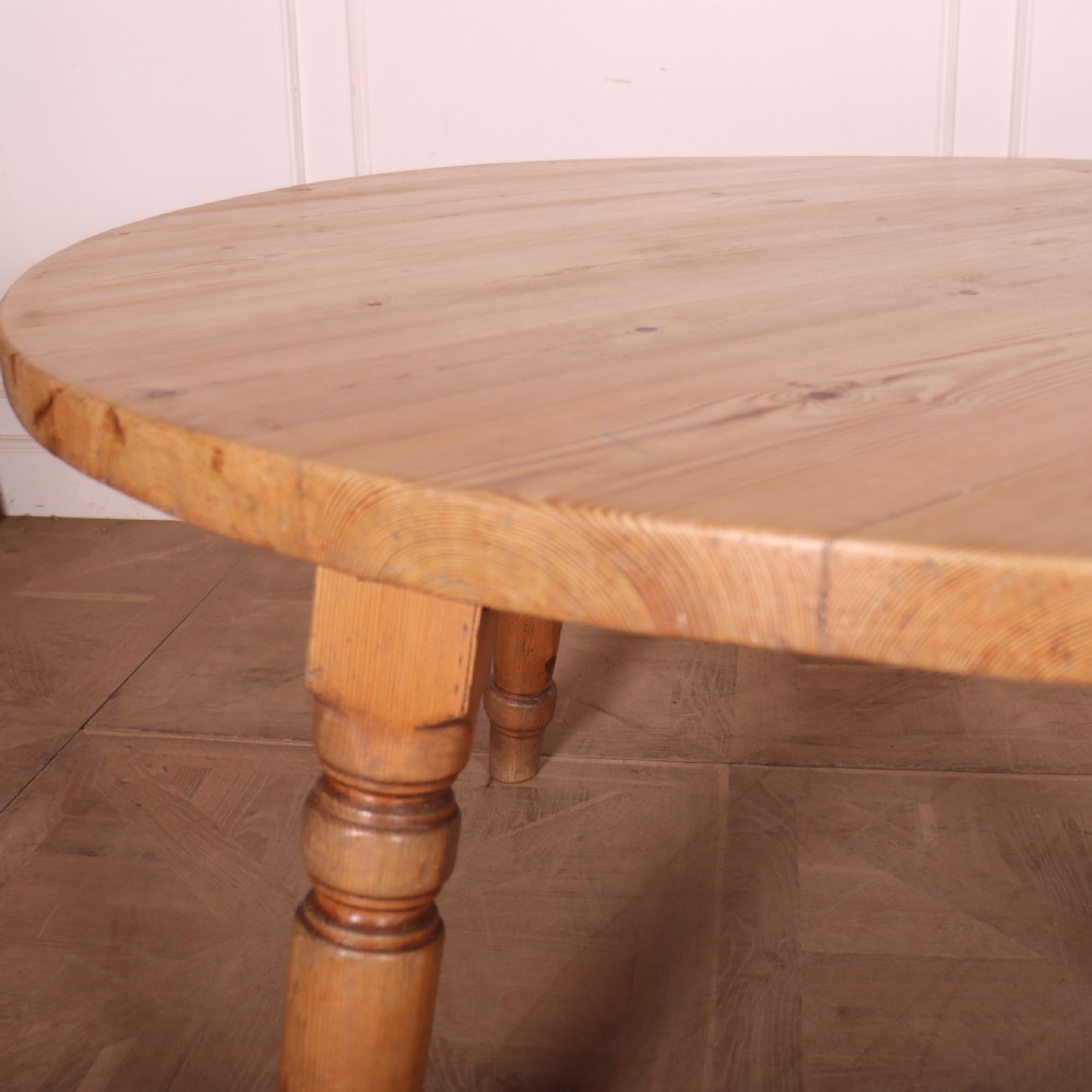 19th Century Circular Pine Dining Table View VI