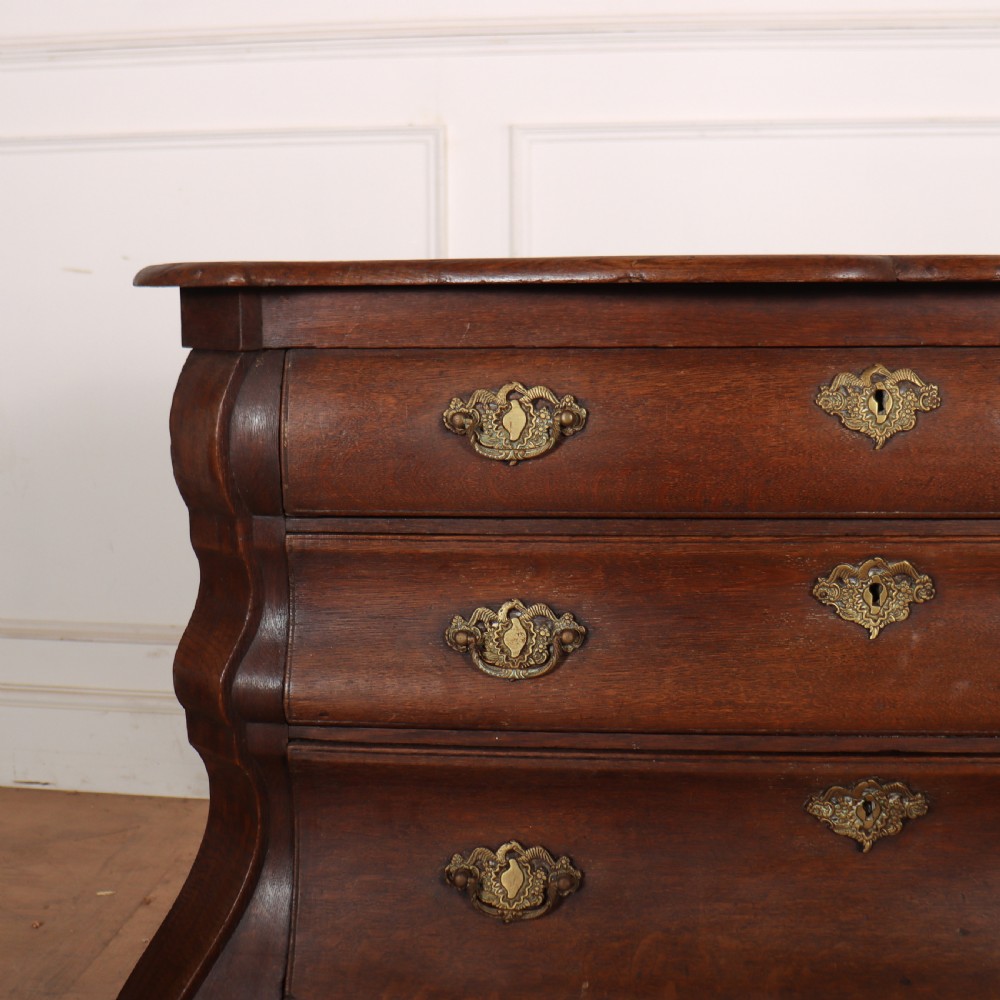 Dutch Oak Bombe Commode View II