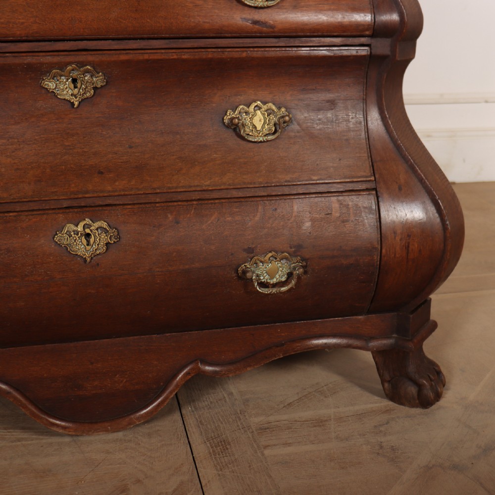Dutch Oak Bombe Commode View V