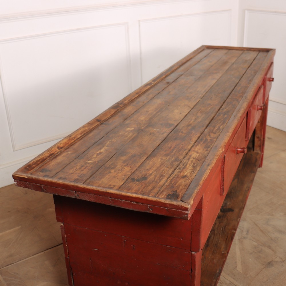 English Original Painted Dresser Base View VII