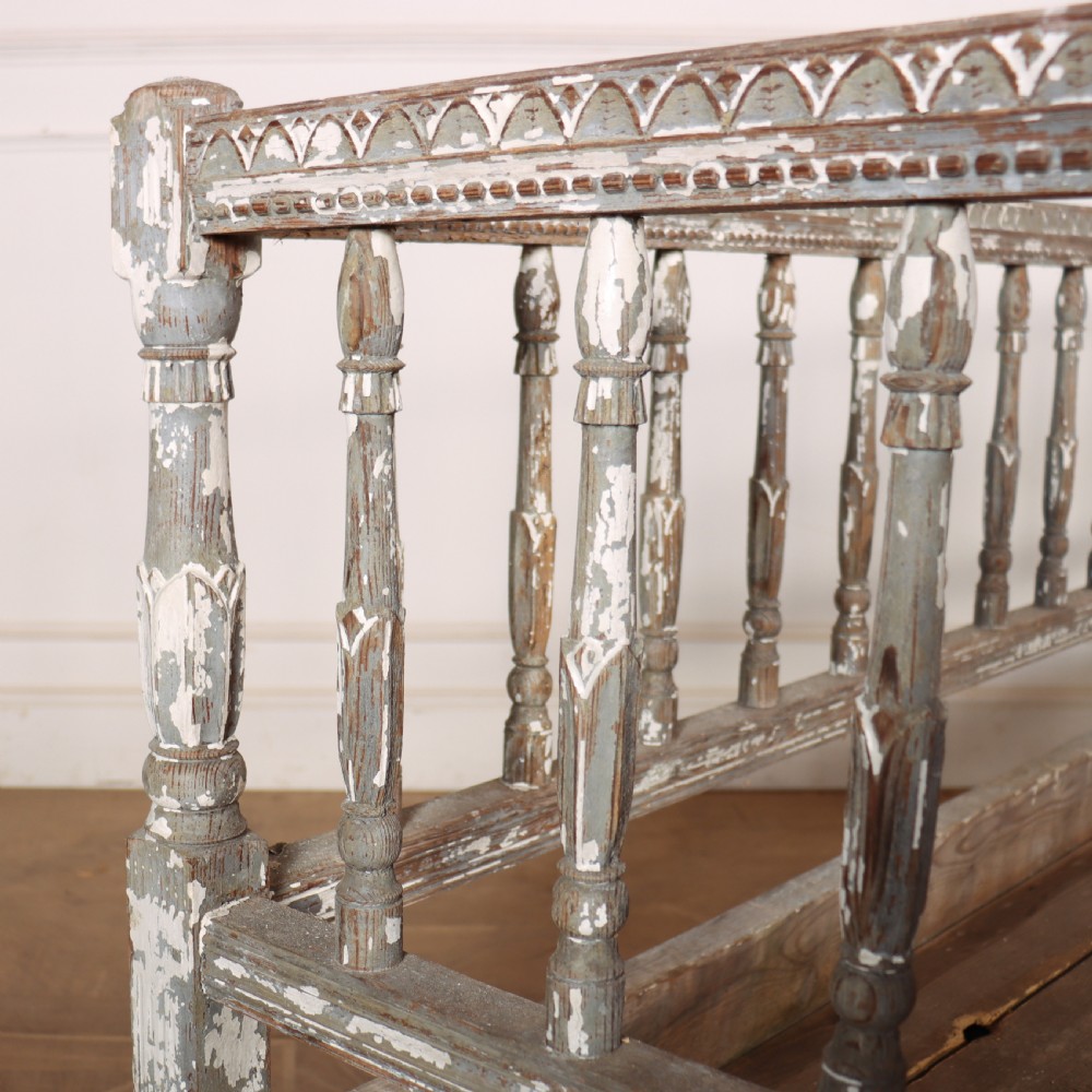 Swedish Original Painted Settle View III