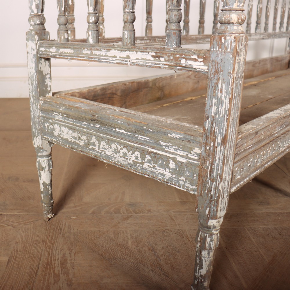 Swedish Original Painted Settle View IV