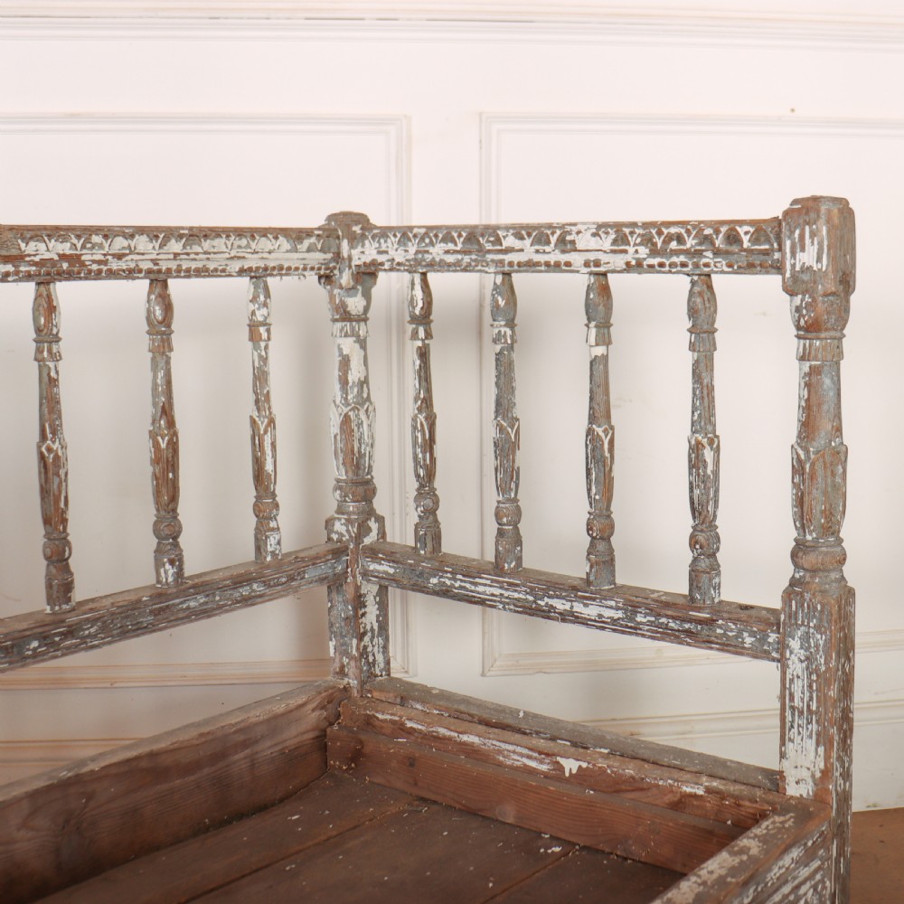 Swedish Original Painted Settle View VI