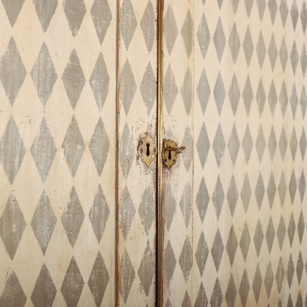 English Painted Linen Cupboard View III