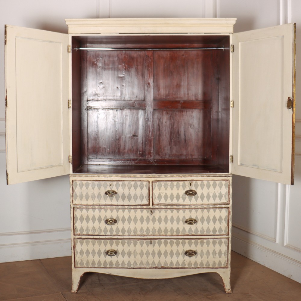 English Painted Linen Cupboard View VII