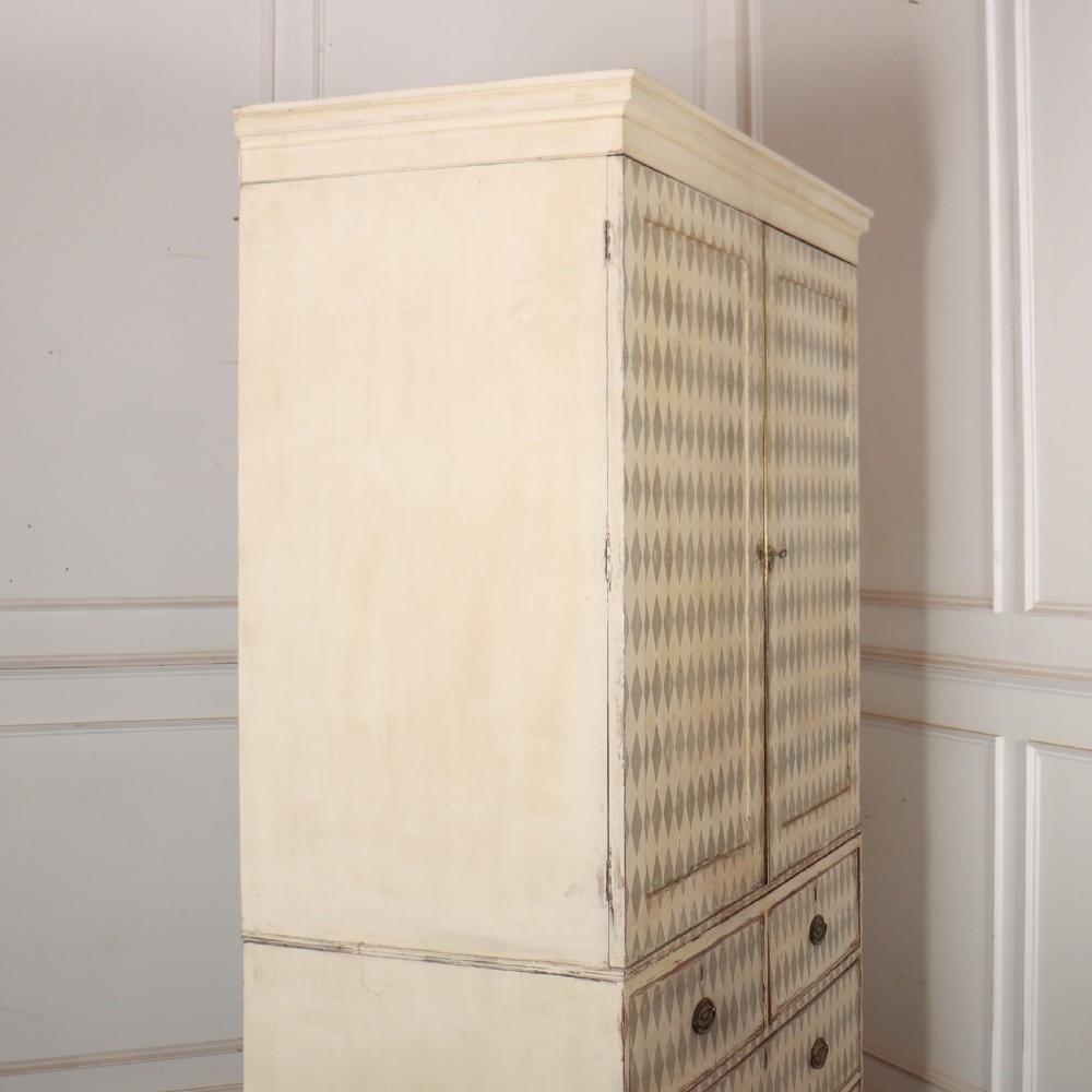 English Painted Linen Cupboard View VIII