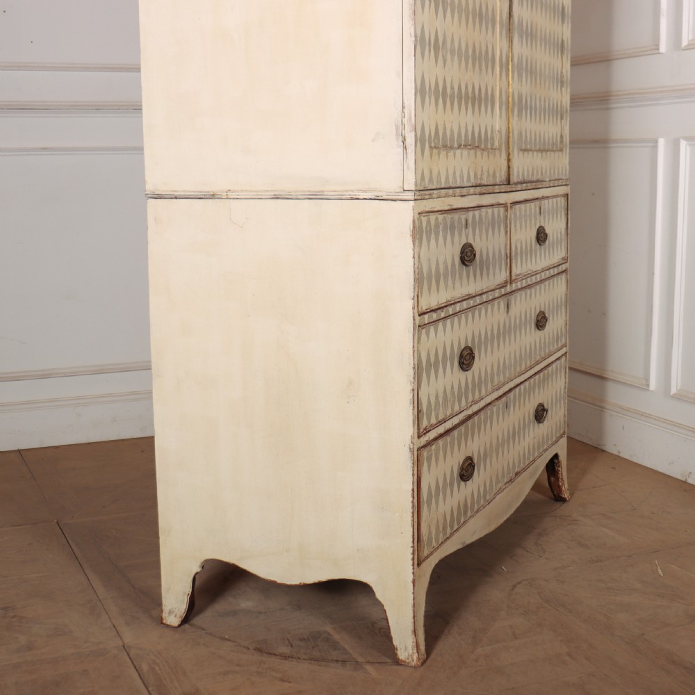 English Painted Linen Cupboard View IX