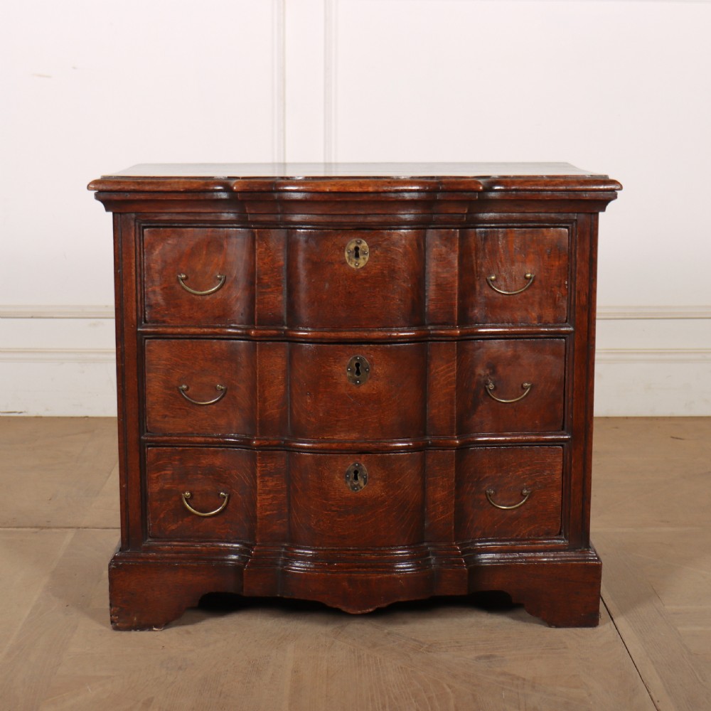 18th Century Serpentine Oak Commode
