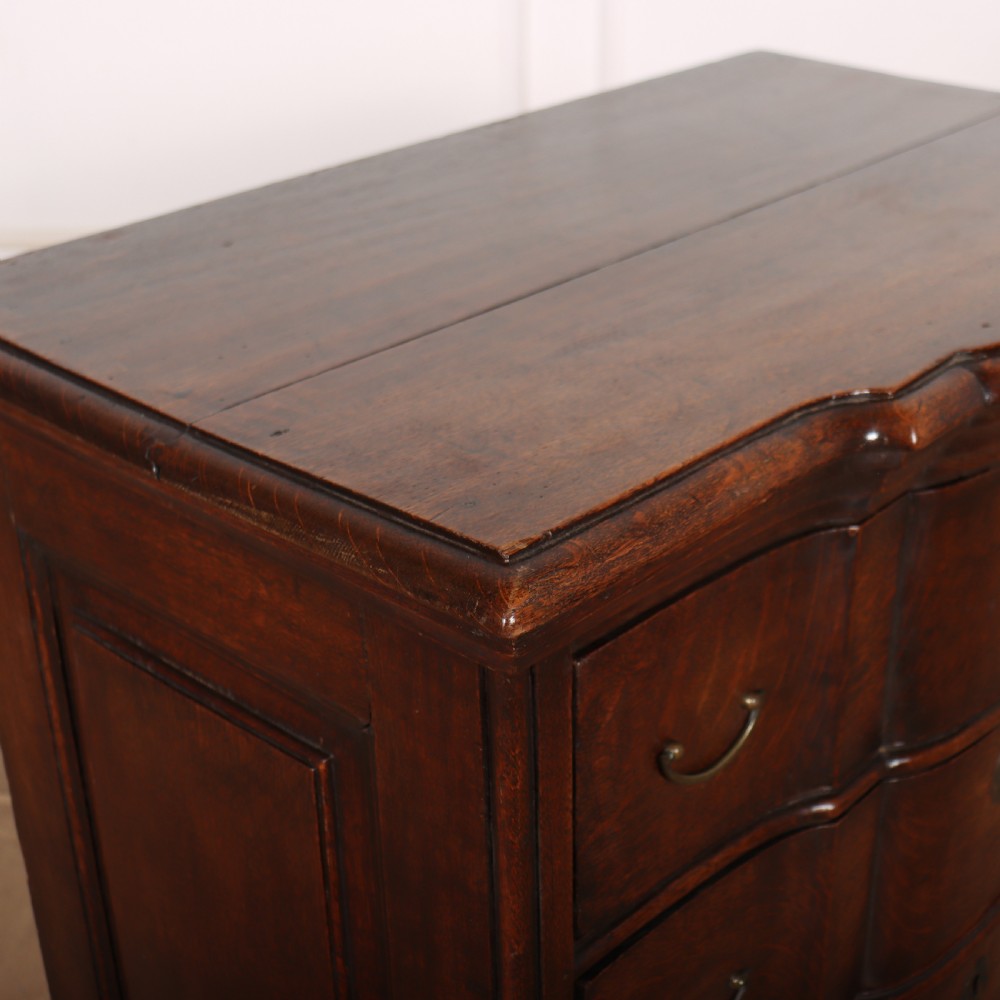 18th Century Serpentine Oak Commode View VII