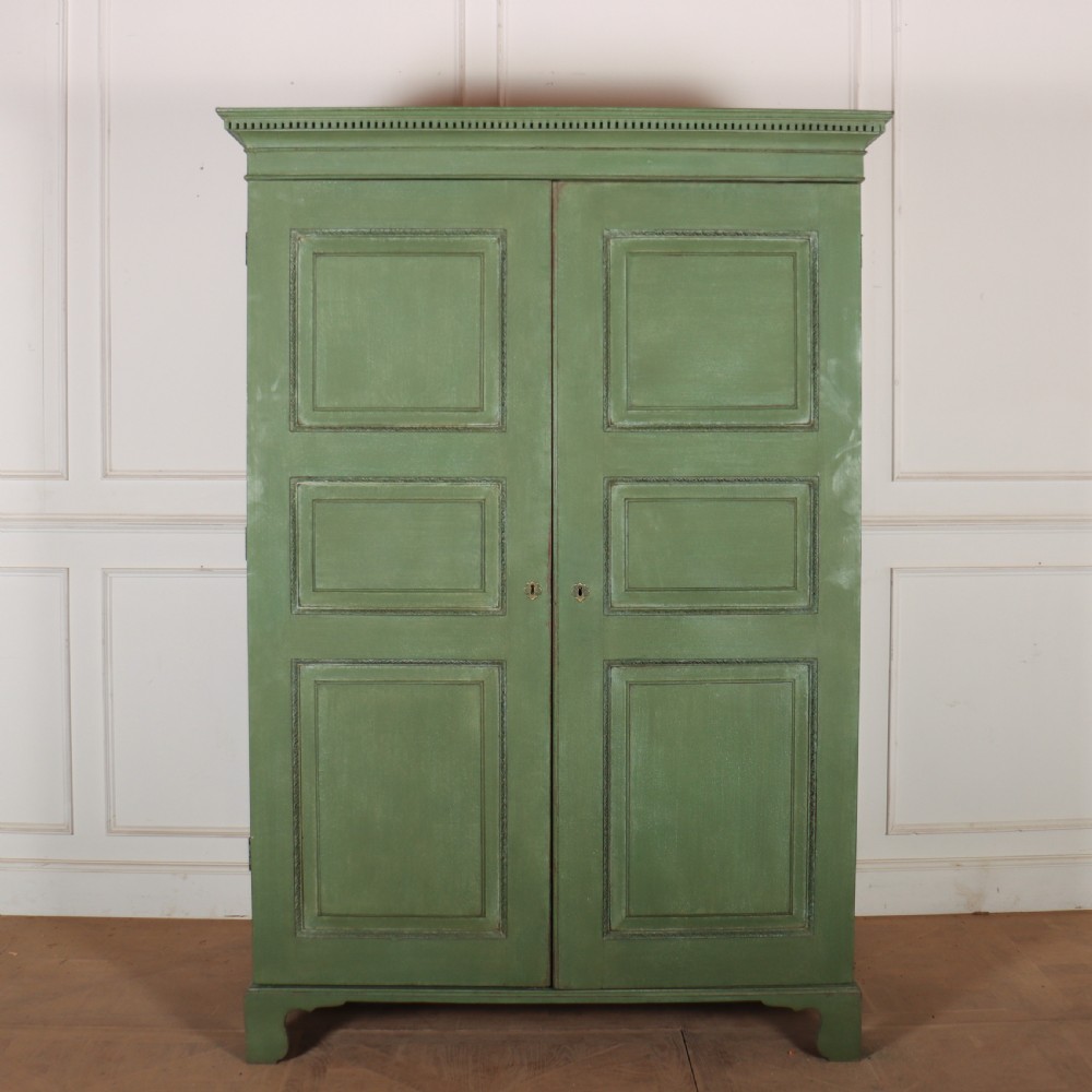 18th Century English Painted Wardrobe
