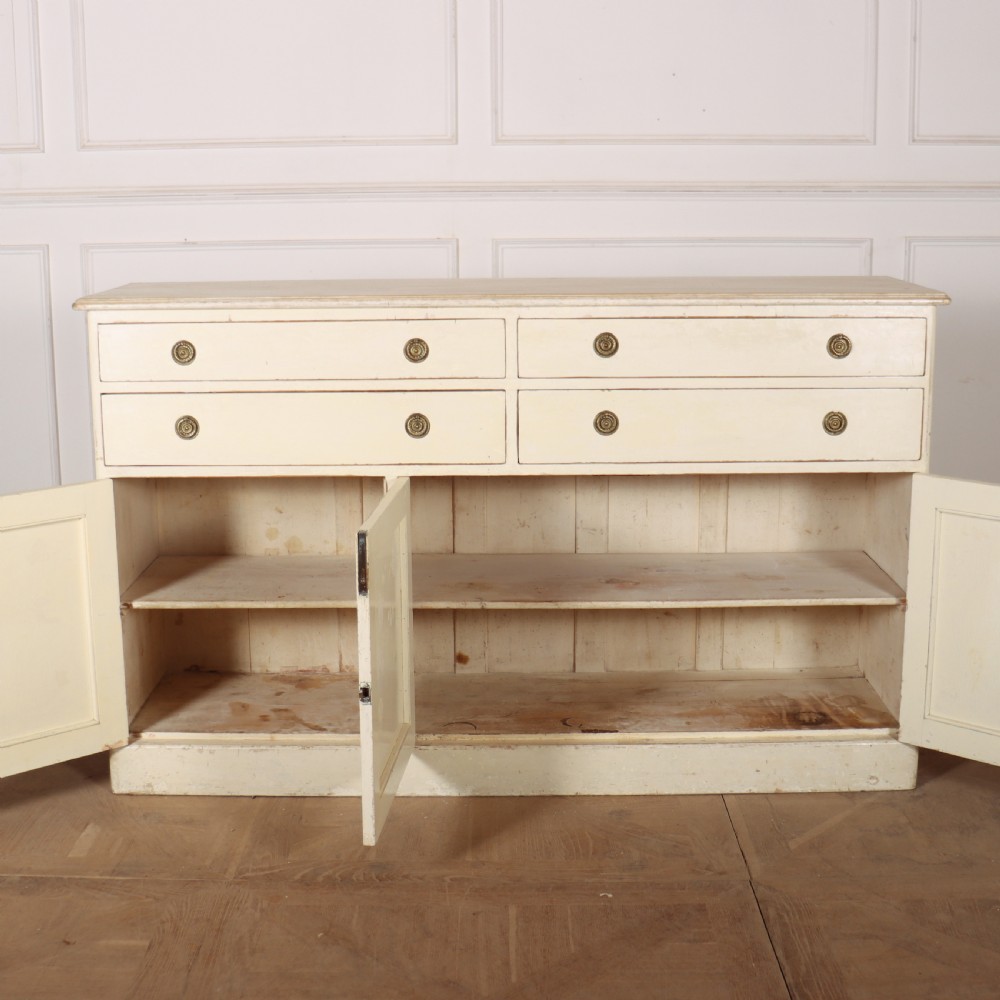 English Original Painted Dresser Base View XIII