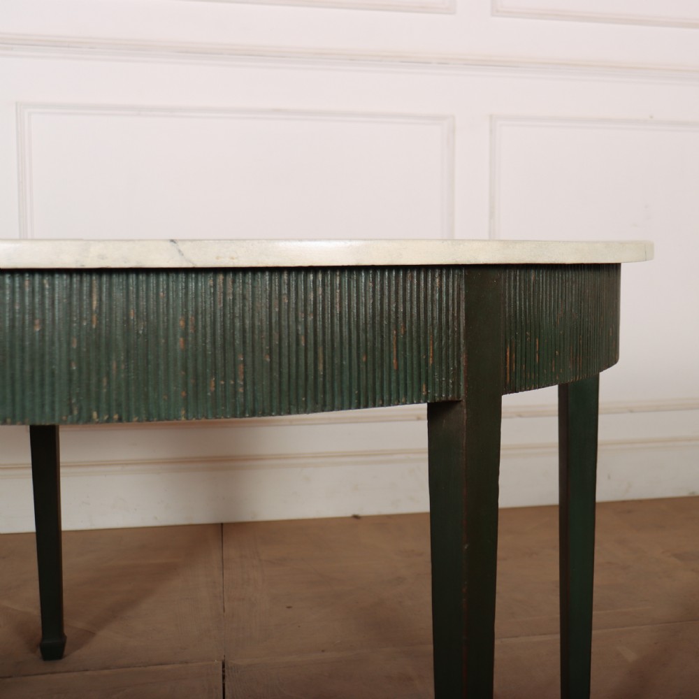 Pair of Swedish Demi Lune Consoles View III