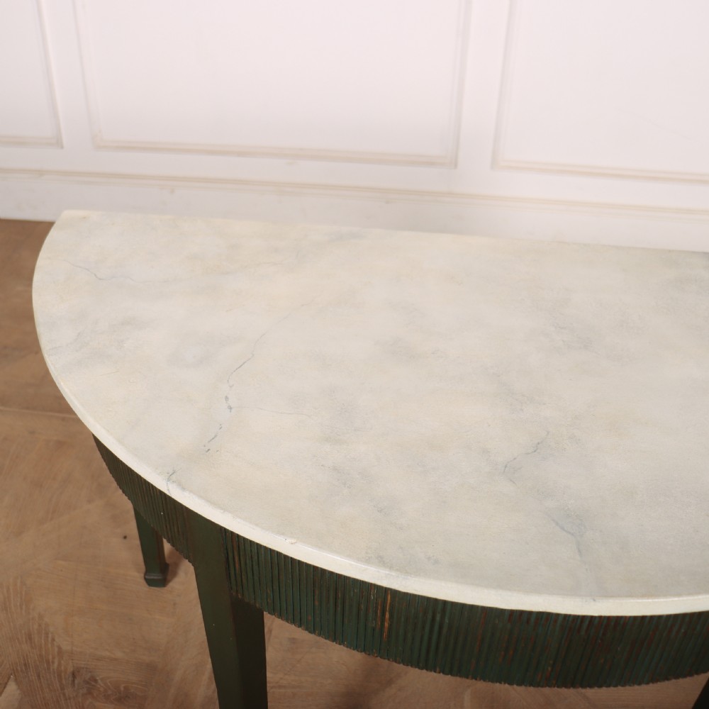 Pair of Swedish Demi Lune Consoles View VII
