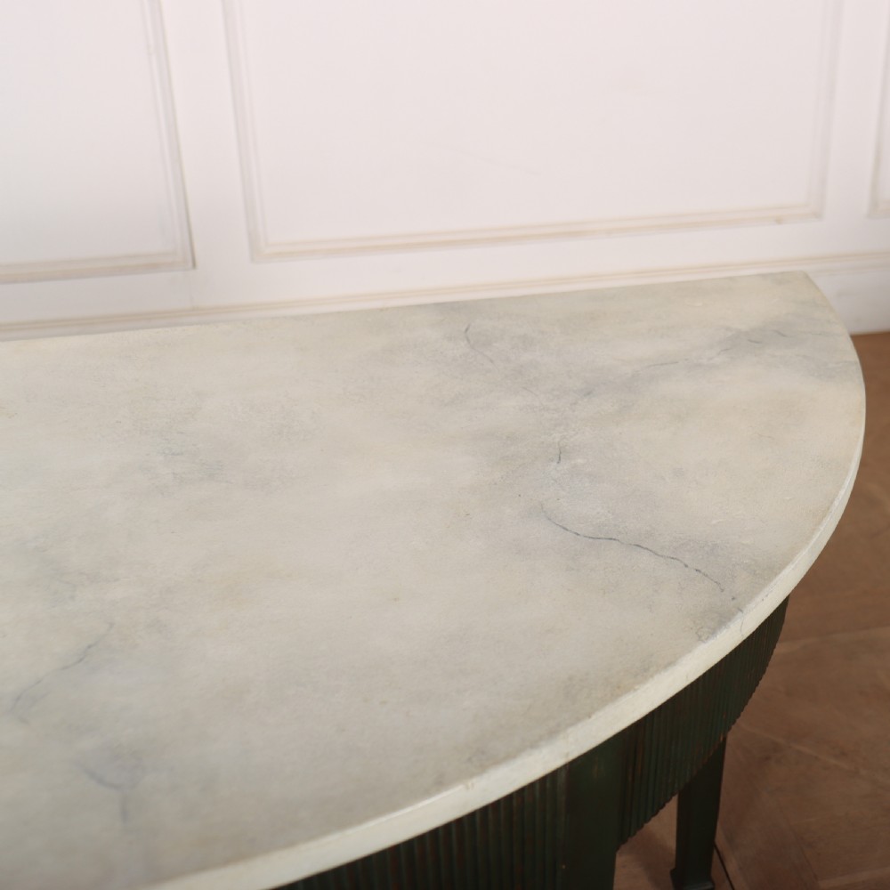 Pair of Swedish Demi Lune Consoles View VIII