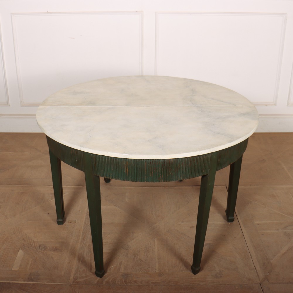 Pair of Swedish Demi Lune Consoles View IX