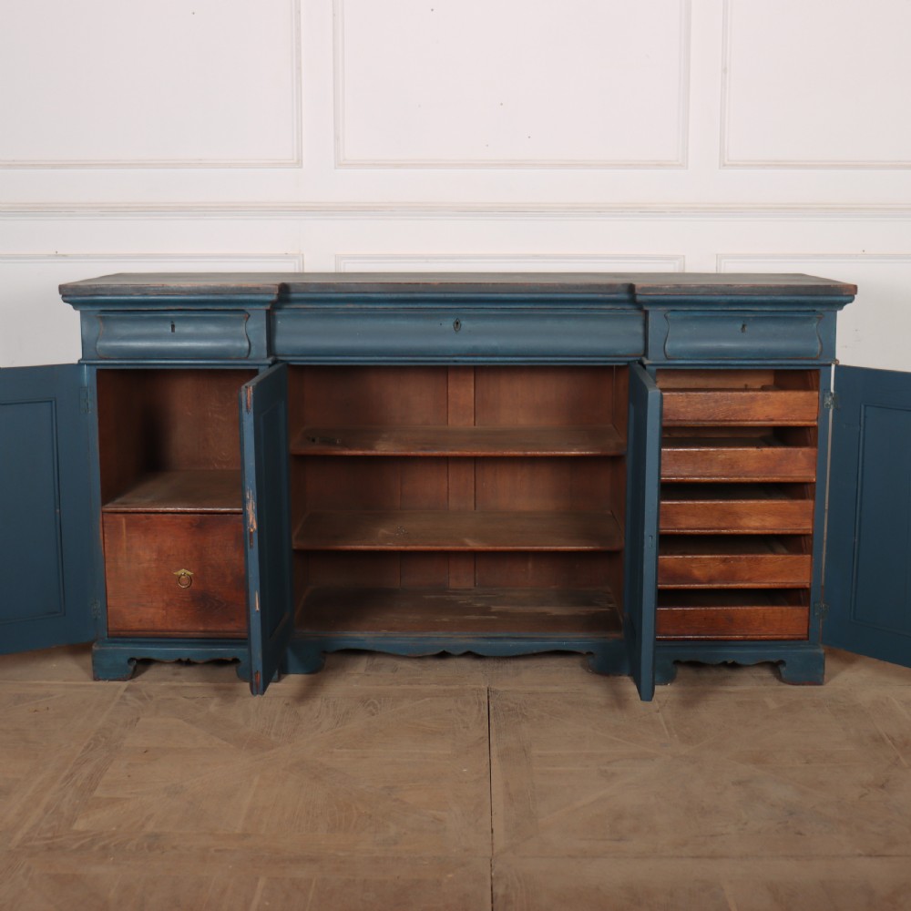 19th Century English Inverted Breakfront Buffet View IX