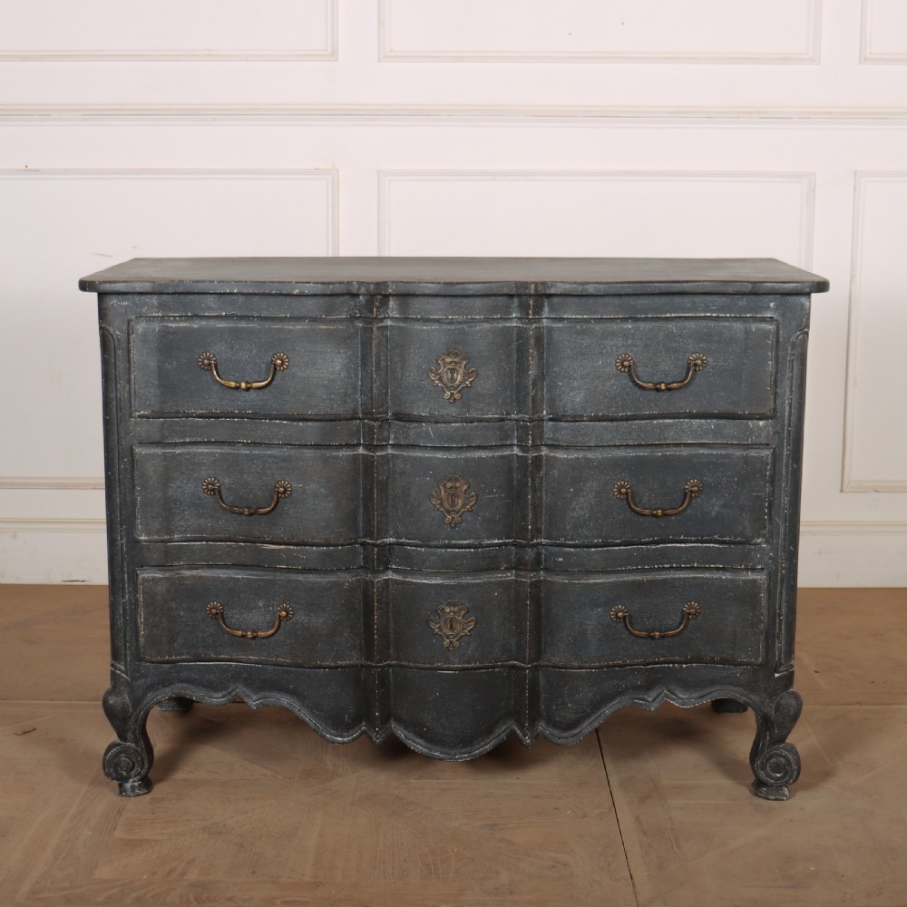 French Painted Serpentine Commode