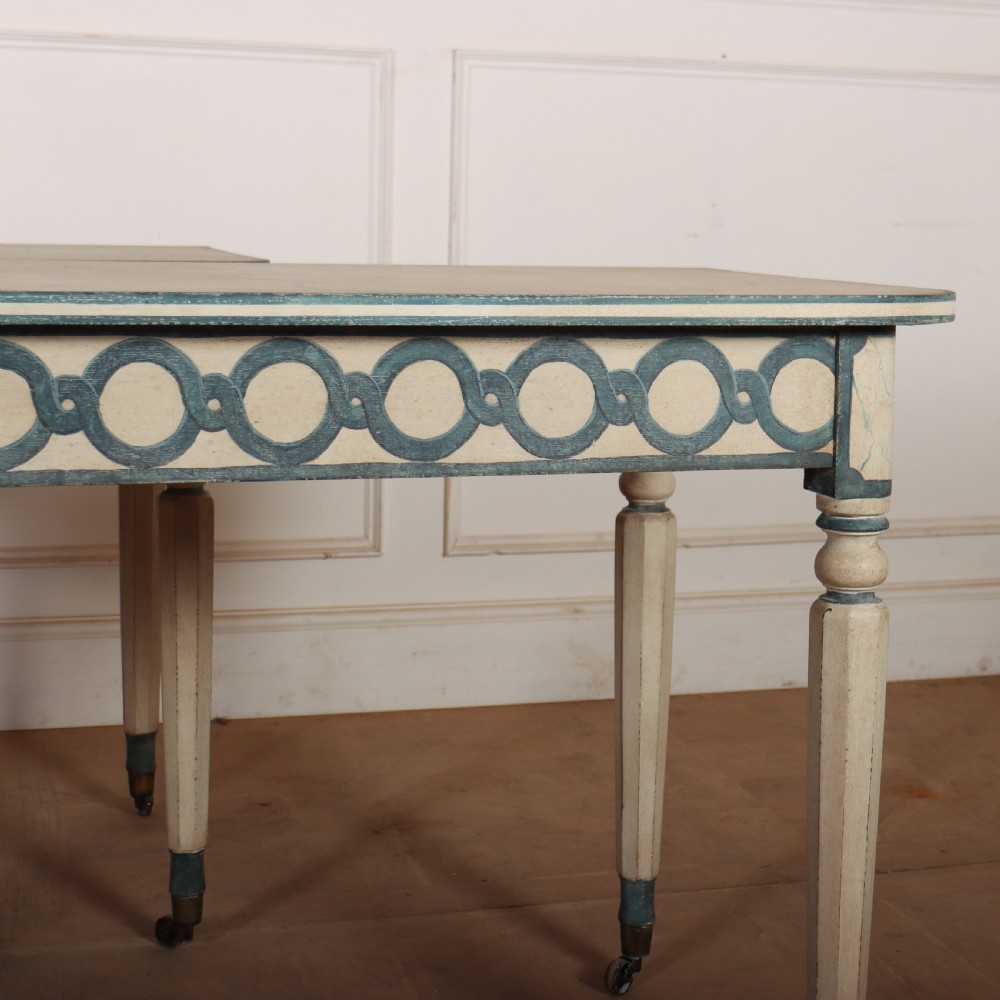 Pair of English Painted Console Tables View V