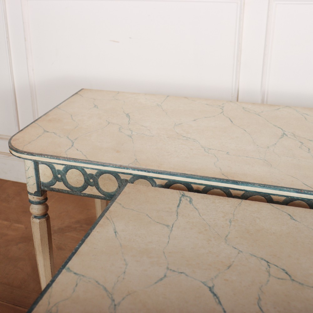 Pair of English Painted Console Tables View VII