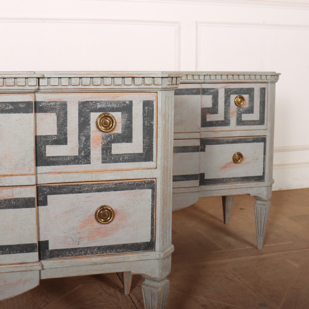 Pair of Swedish Painted Commodes View V
