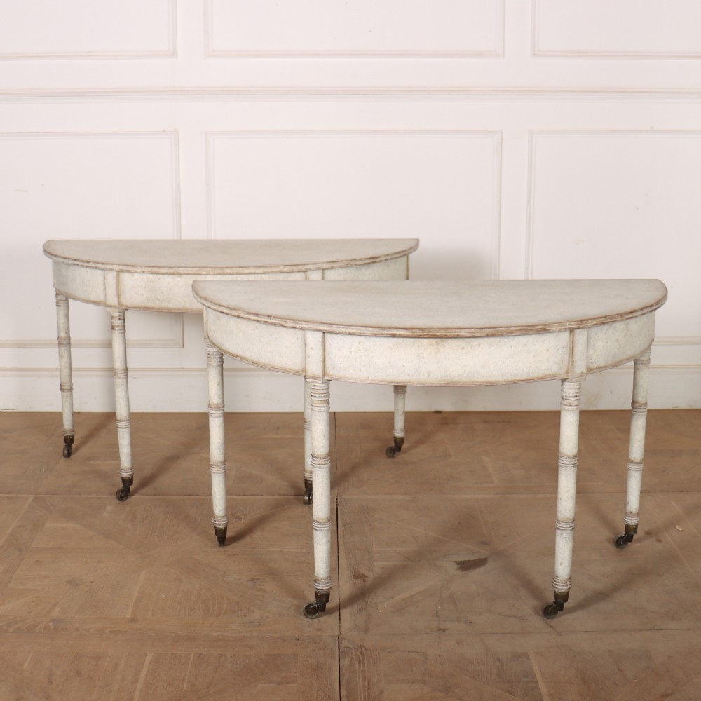 Pair of English Painted Console Table