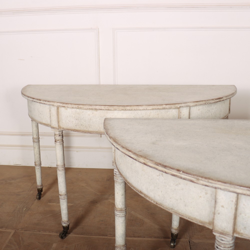 Pair of English Painted Console Table View VI