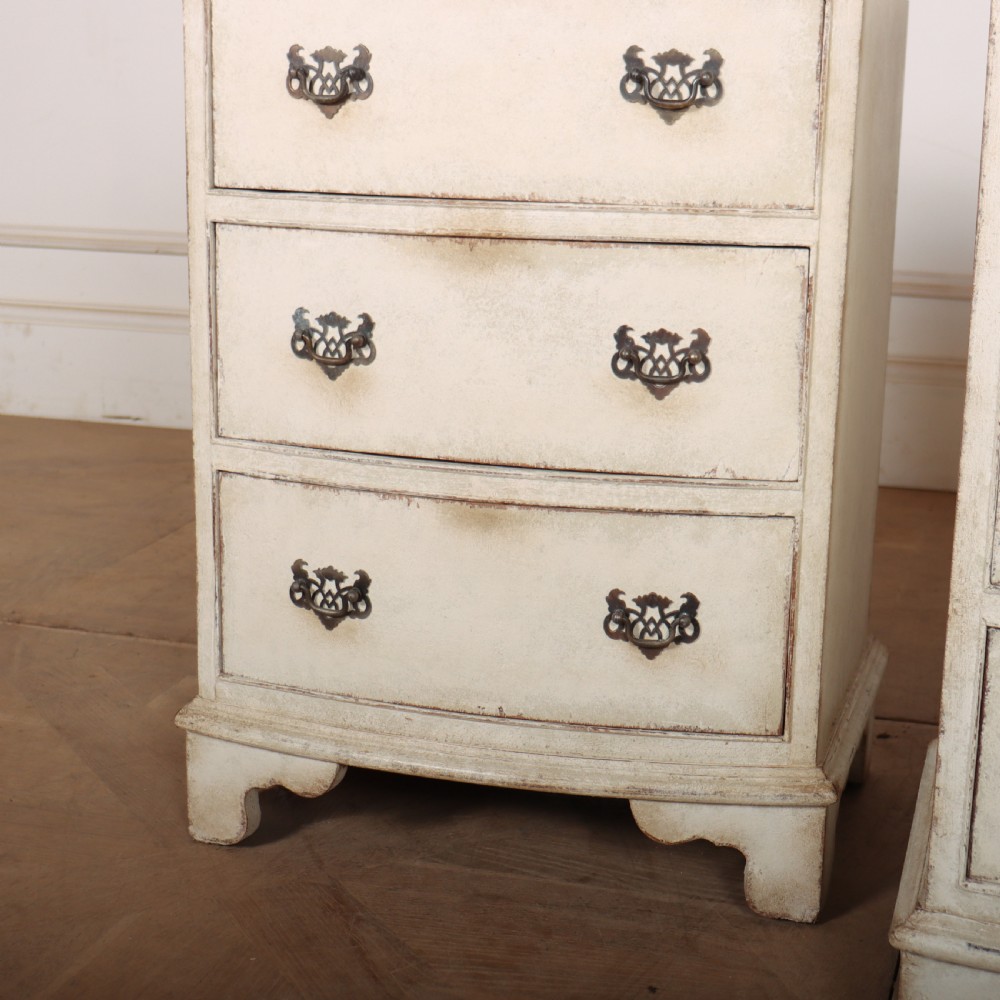 Pair of English Bedside Chest of Drawers View V
