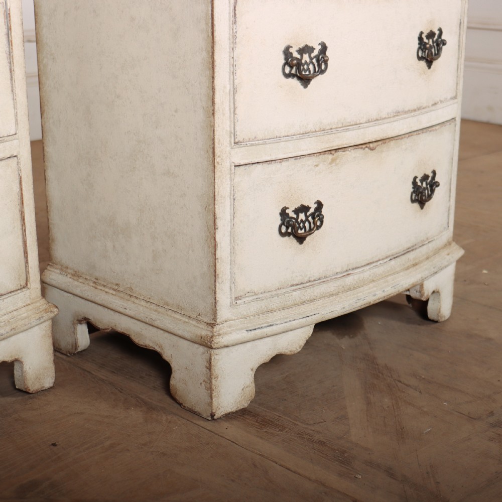 Pair of English Bedside Chest of Drawers View VI