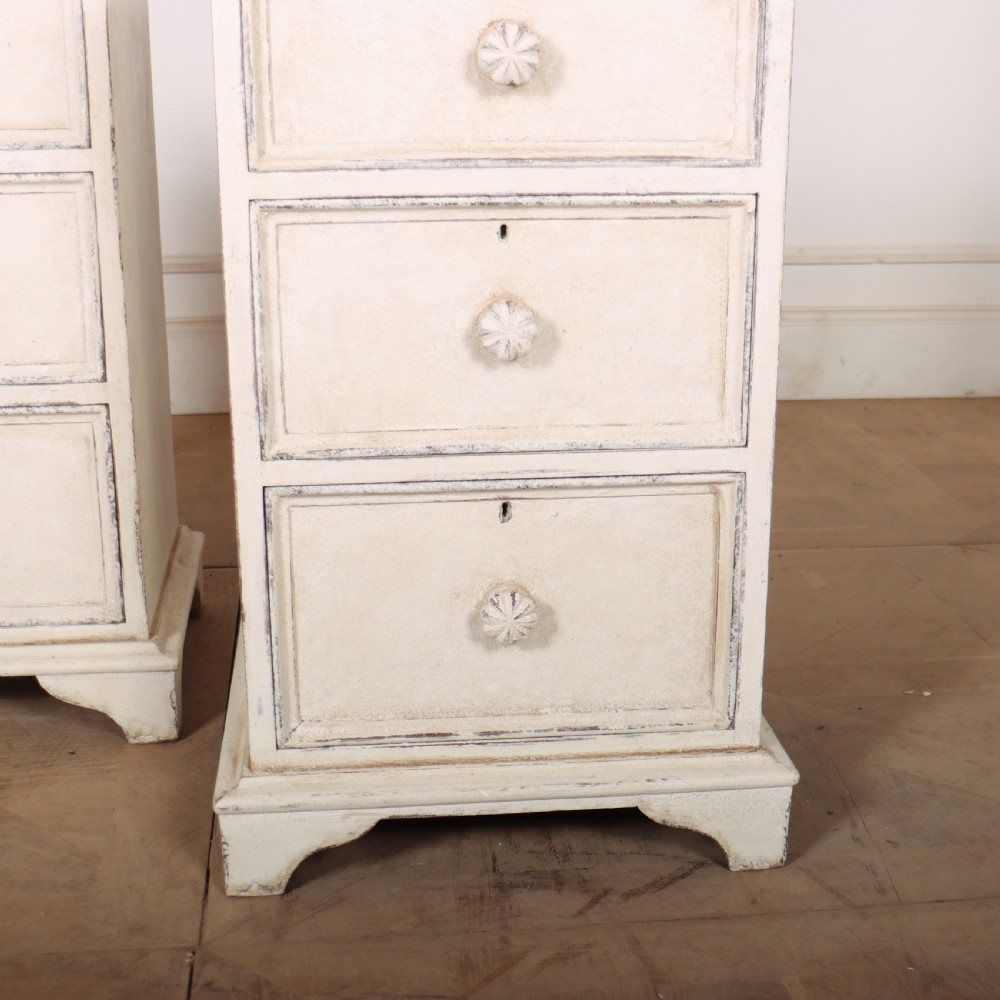Pair of Painted Bedside Chest of Drawers View III