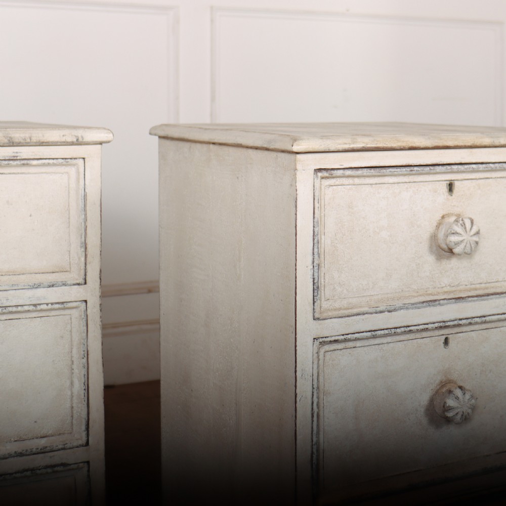 Pair of Painted Bedside Chest of Drawers View VI