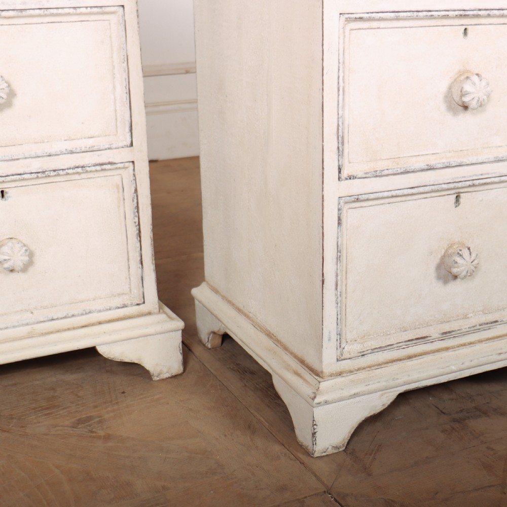 Pair of Painted Bedside Chest of Drawers View VII