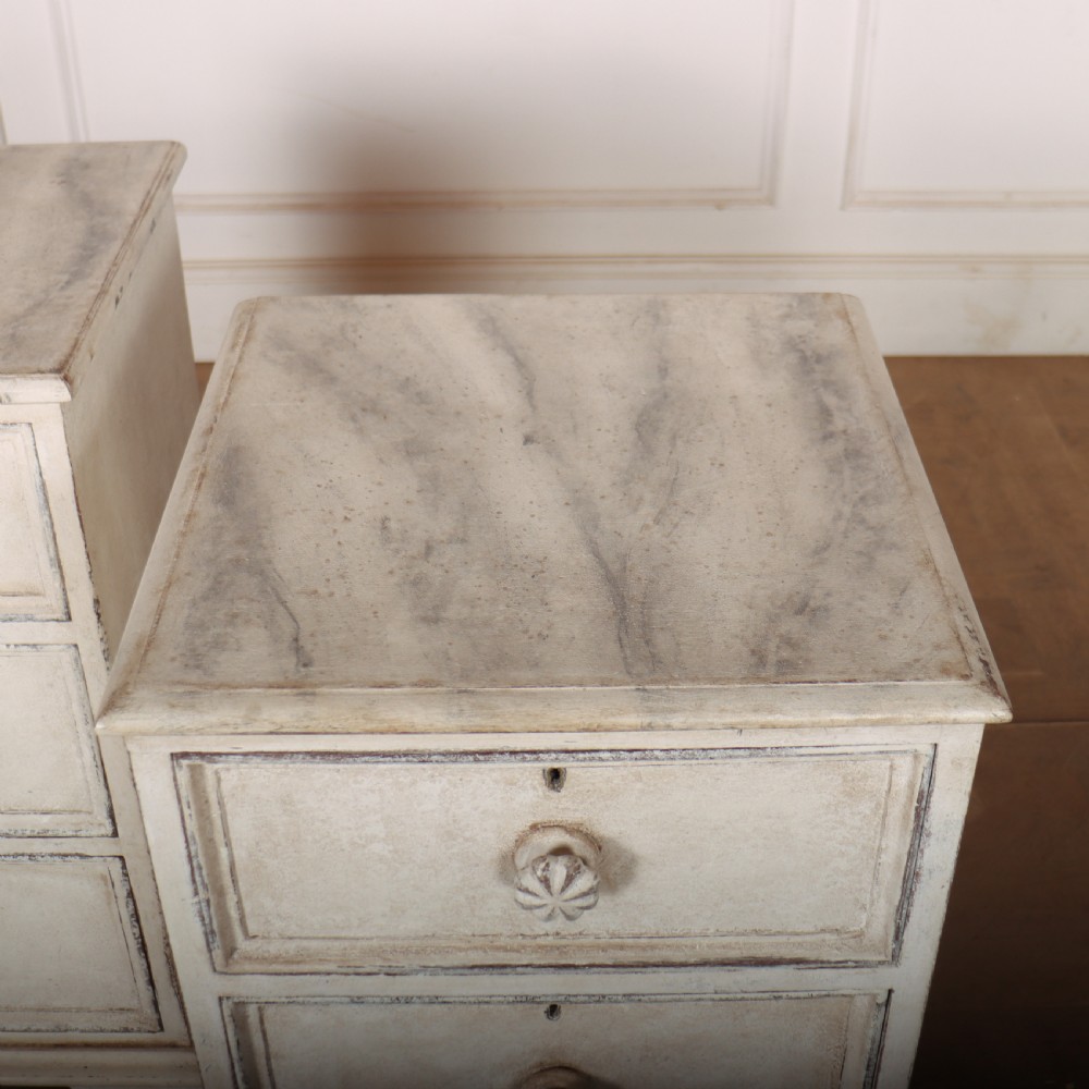 Pair of Painted Bedside Chest of Drawers View VIII