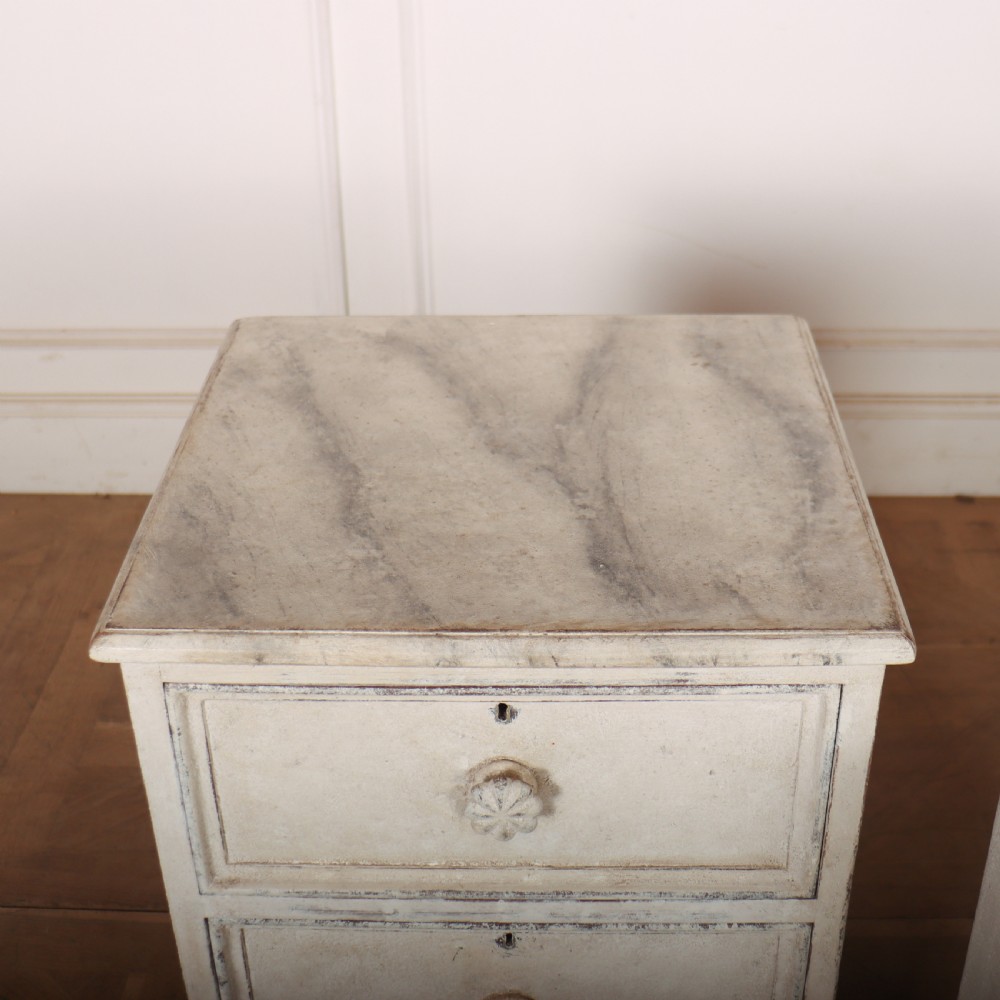Pair of Painted Bedside Chest of Drawers View IX