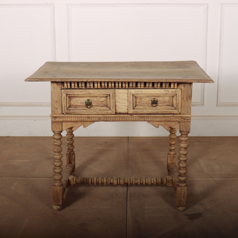 English Bleached Oak Lamp Table