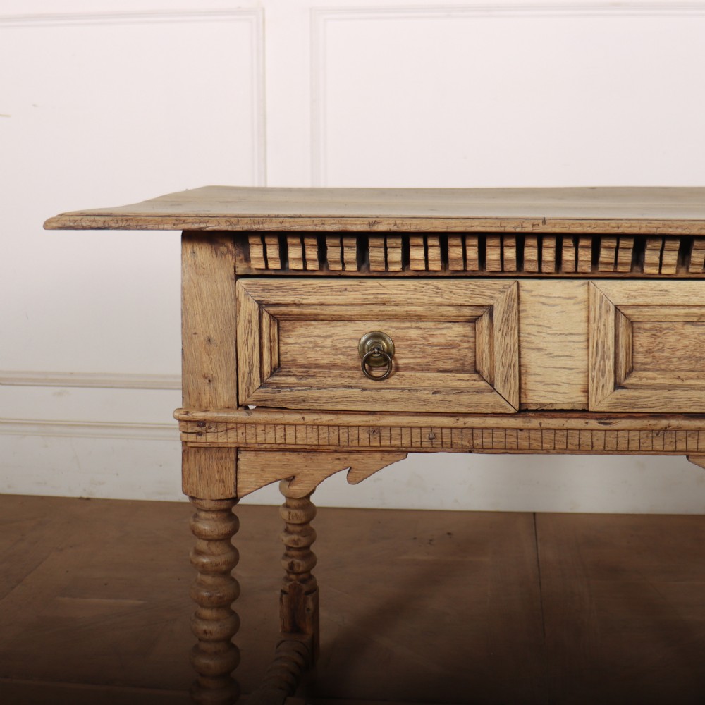 English Bleached Oak Lamp Table View II