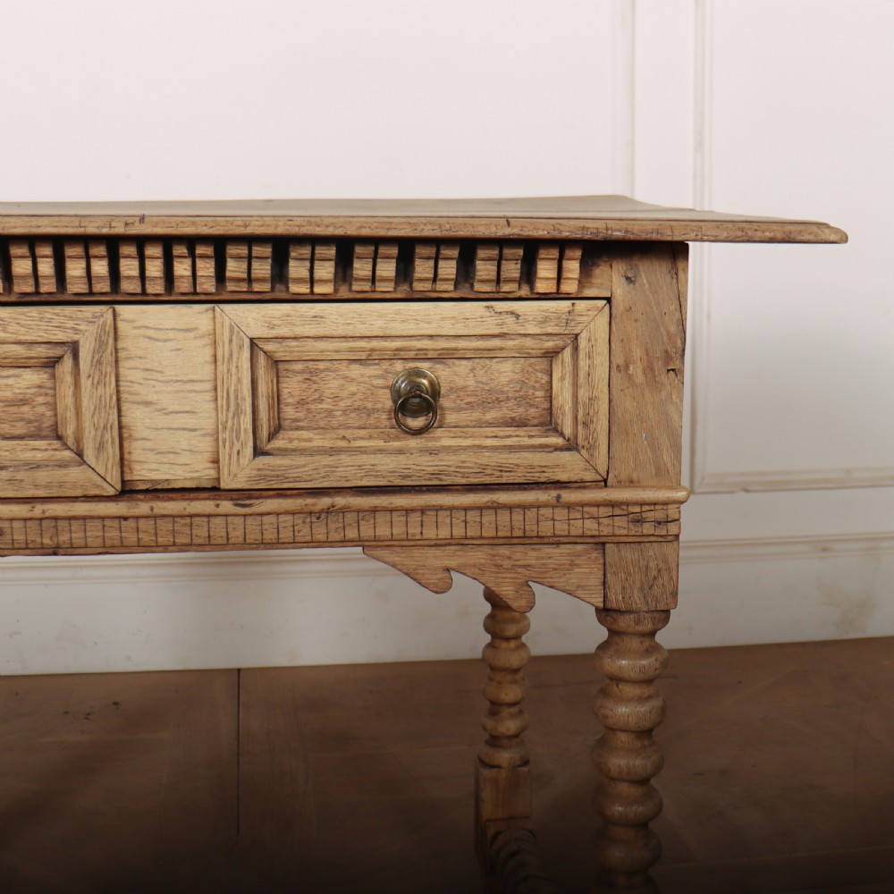 English Bleached Oak Lamp Table View IV