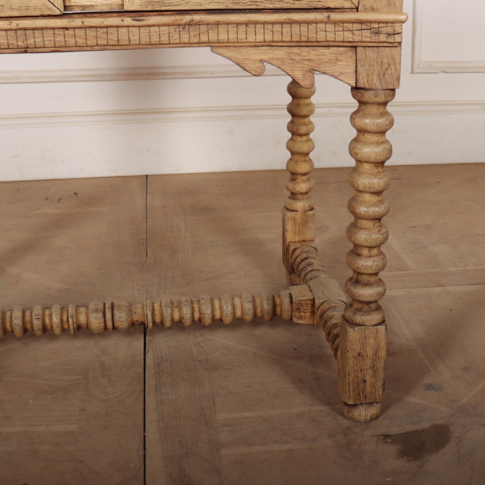 English Bleached Oak Lamp Table View V