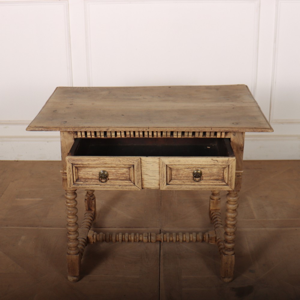 English Bleached Oak Lamp Table View VI