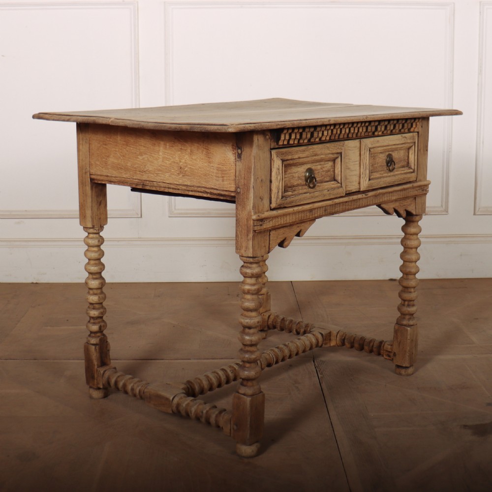 English Bleached Oak Lamp Table View VII