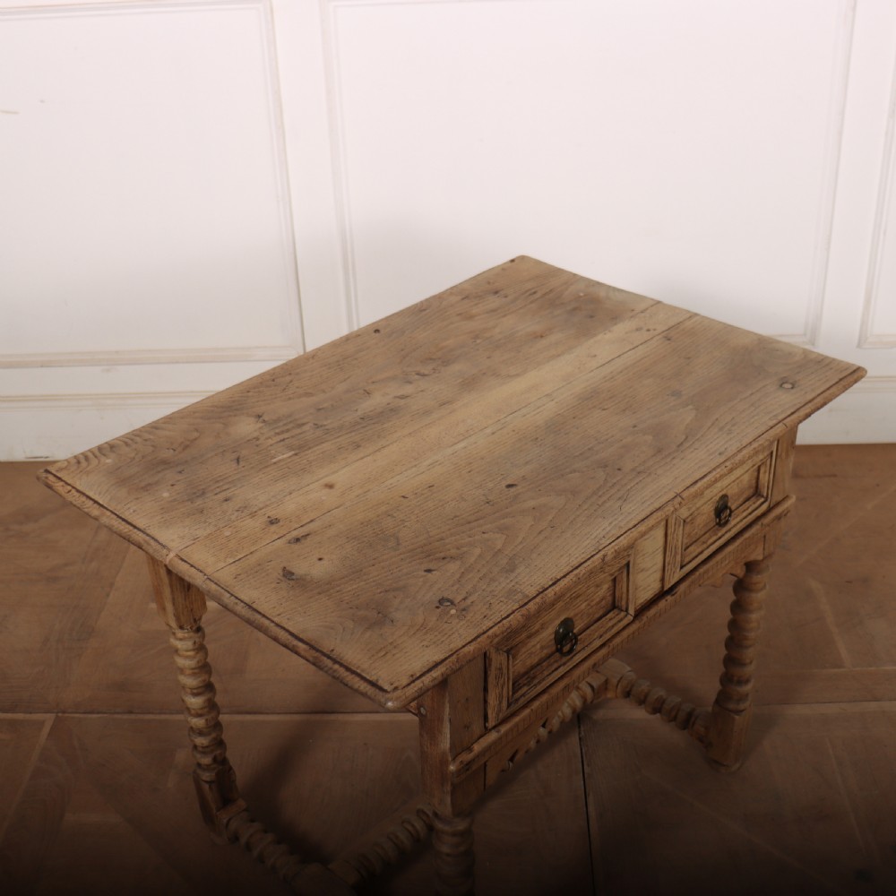 English Bleached Oak Lamp Table View IX