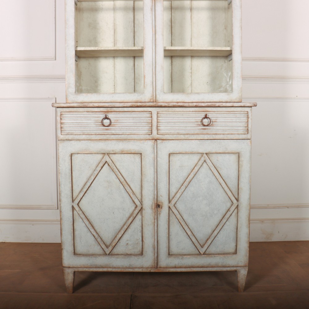19th Century Swedish Painted Bookcase View II