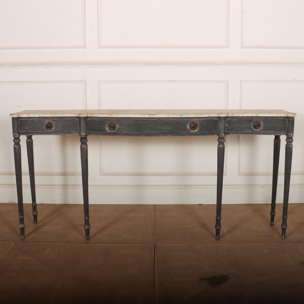 Narrow Regency Painted Console Table