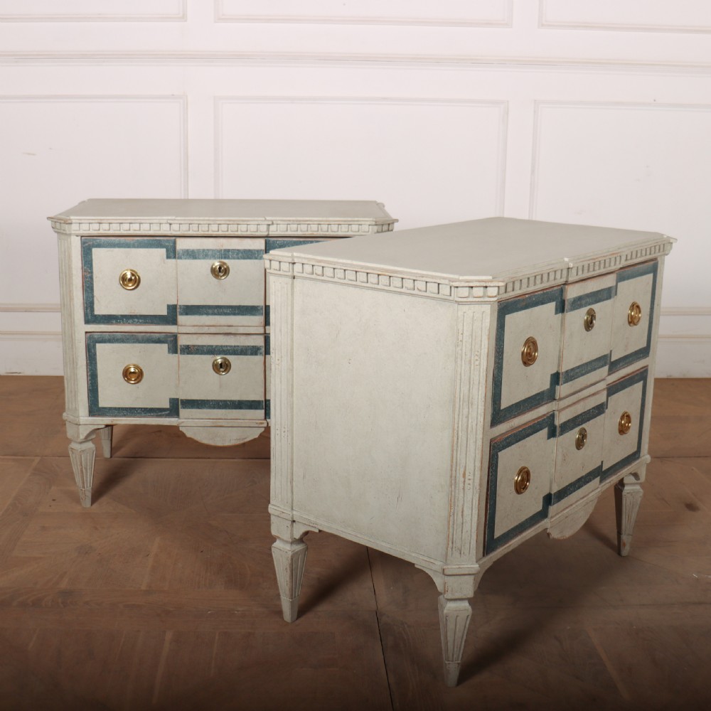 Pair of Swedish Painted Commodes View VII