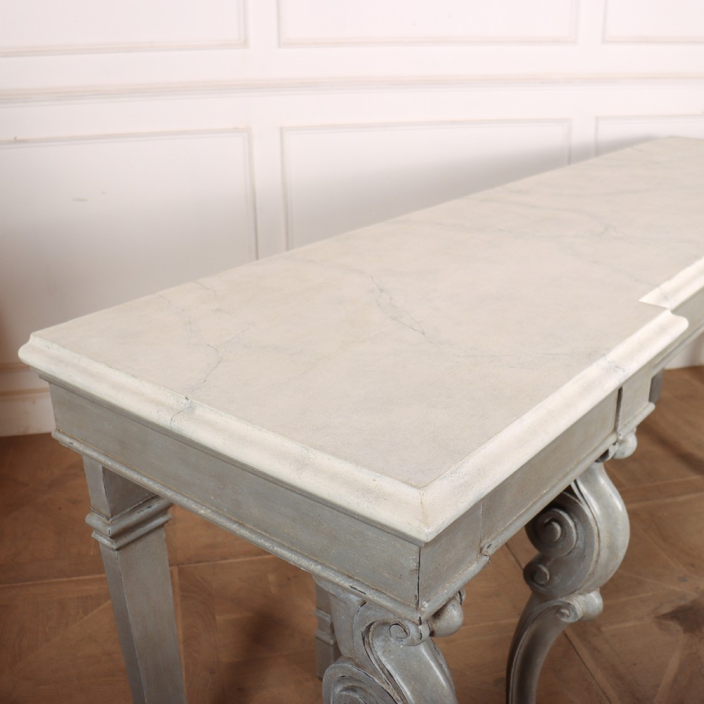 Huge 19th Century Painted Console Table View XII